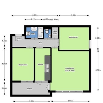 Almere, Messiaenplantsoen, 3-kamer appartement - foto 2