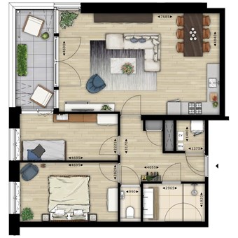 Zeist, Mijnhardtweg, 3-kamer appartement - foto 2