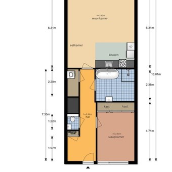 Amsterdam, Carolina macgillavrylaan, 2-kamer appartement - foto 2