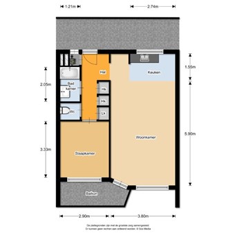 Enschede, Espoortstraat, galerijflat - foto 2