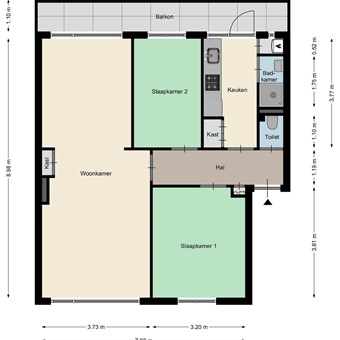 Den Bosch, Leeghwaterlaan, 2-kamer appartement - foto 2