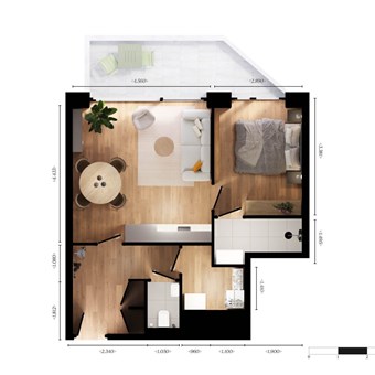 Amsterdam, Grasweg, 2-kamer appartement - foto 3