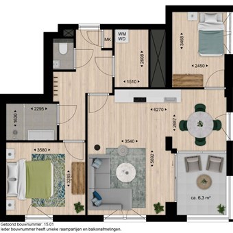 Tilburg, Frederikstraat, 3-kamer appartement - foto 2